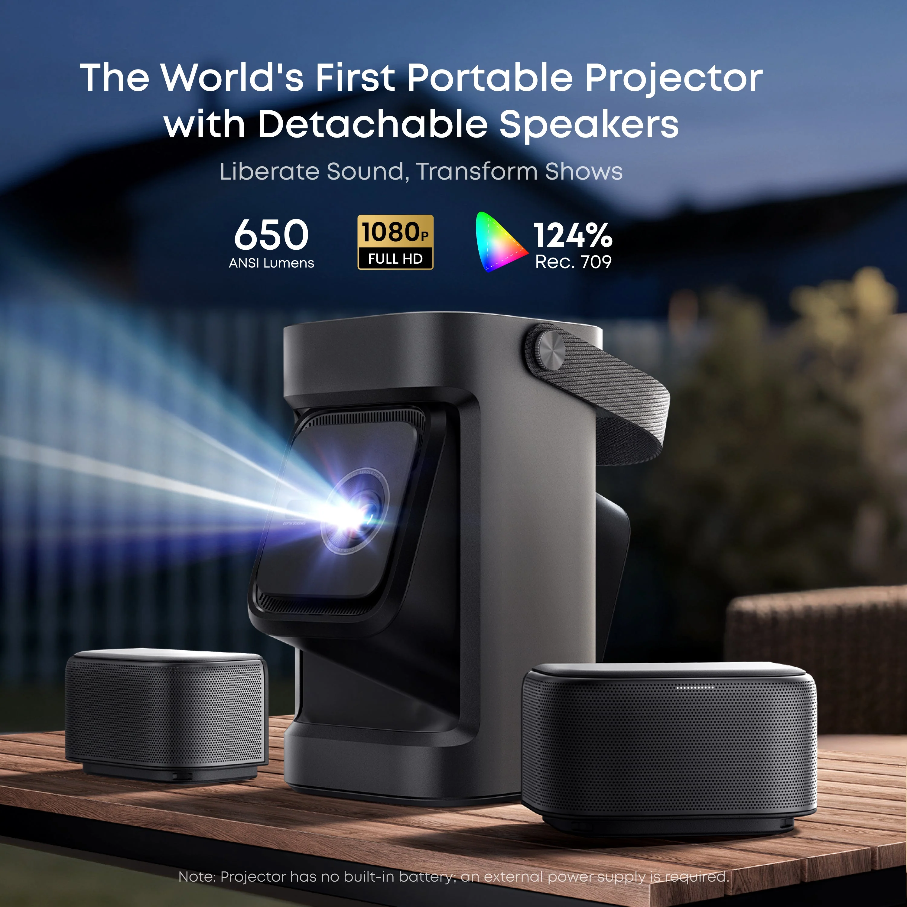 soundcore Nebula P1 | World's First Portable Projector with Detachable Speakers - Image 2